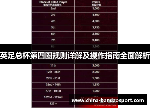 英足总杯第四圈规则详解及操作指南全面解析 英足总杯第四圈规则详解及操作指南全面解析